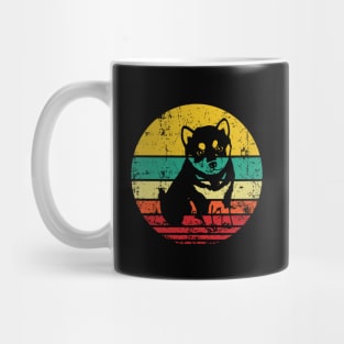 Shiba Inu Retro Sunset Mug